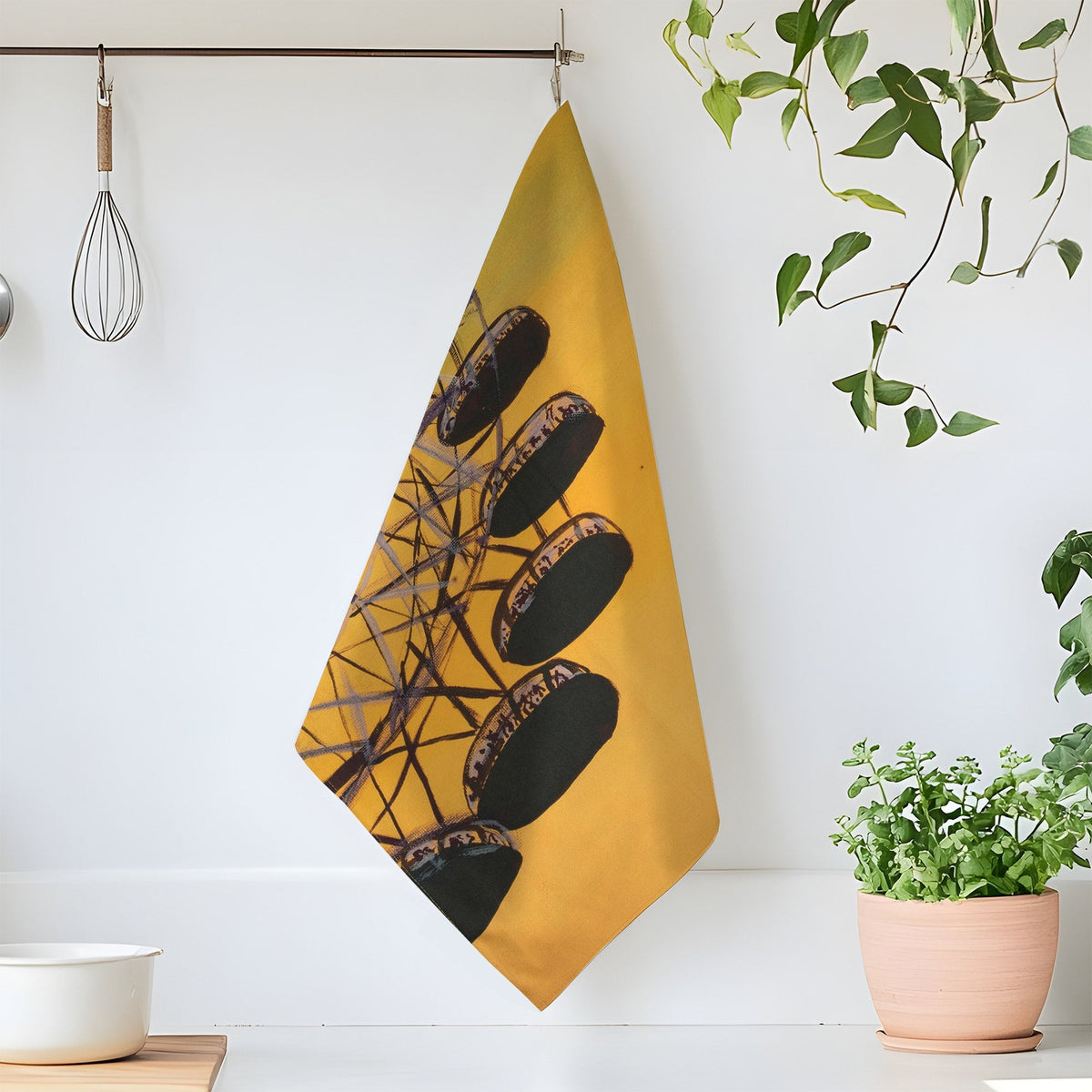 Sunset at the Eye XL Tea Towel