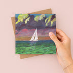 Sunset Sailing Greetings Card