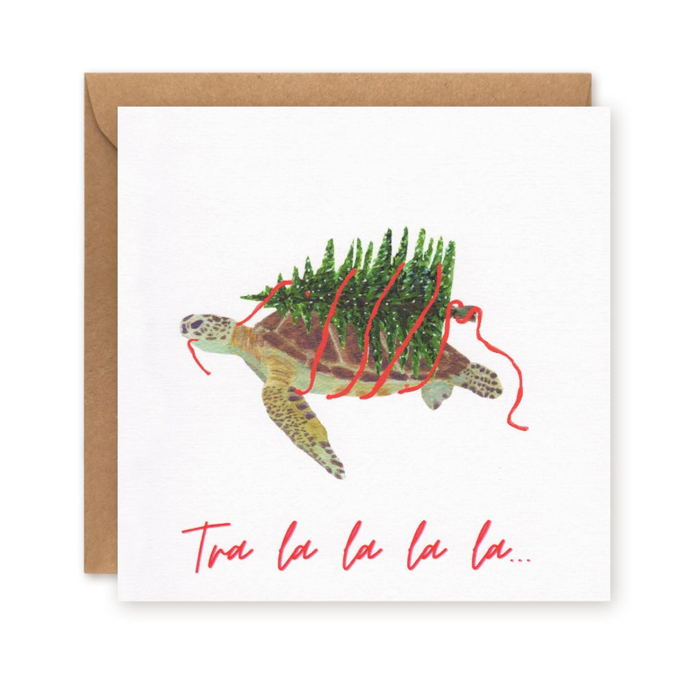 Tra la la la la Turtle Christmas Card