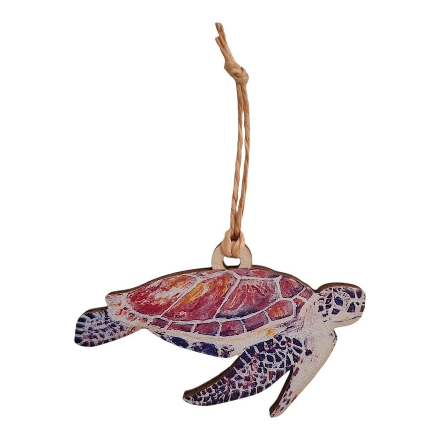 Turtle Wooden Ornament