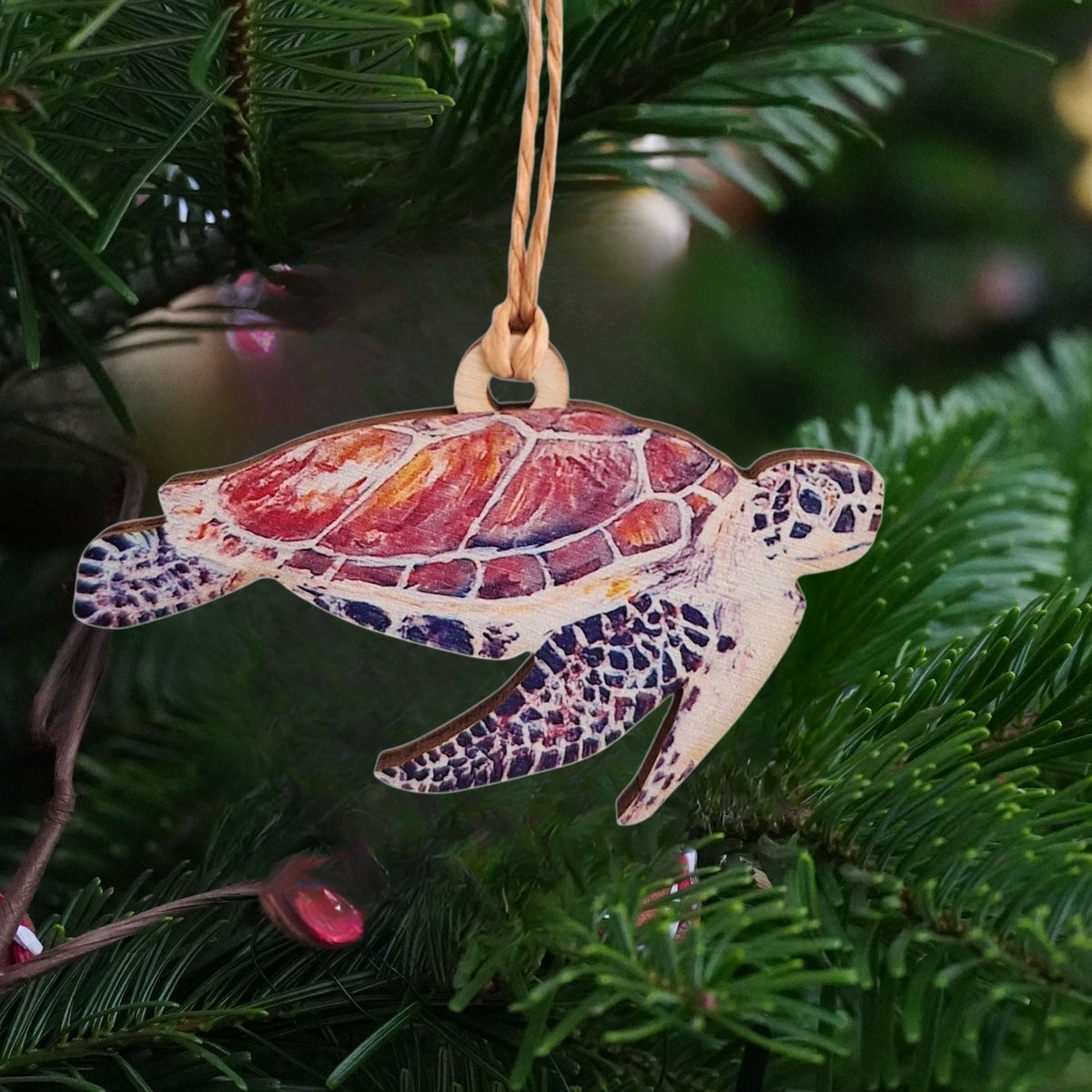 Turtle Wooden Ornament