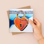 Unlock My Heart Greetings Card
