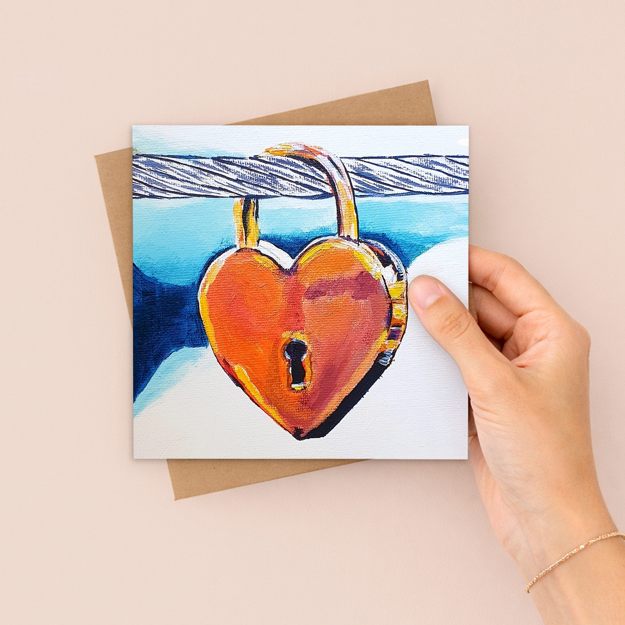 Unlock My Heart Greetings Card