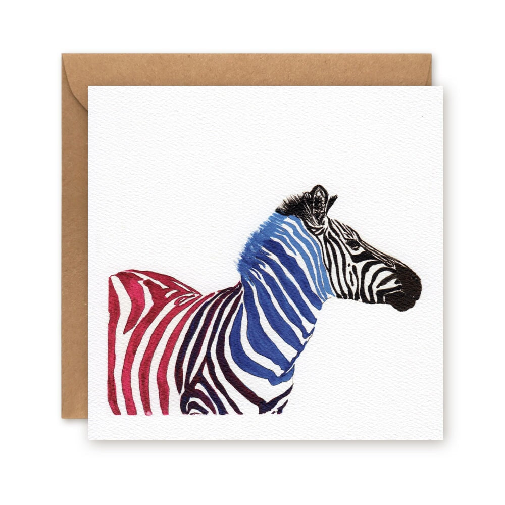 Zebra Greetings Card