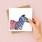 Zebra Greetings Card