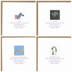 4 pack of Wildlife Greetings Card
