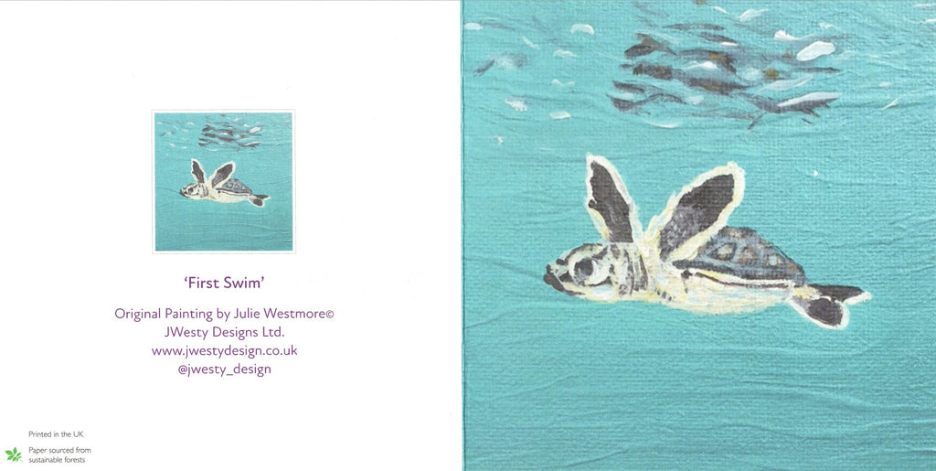 Baby Sea Turtle Greetings Card