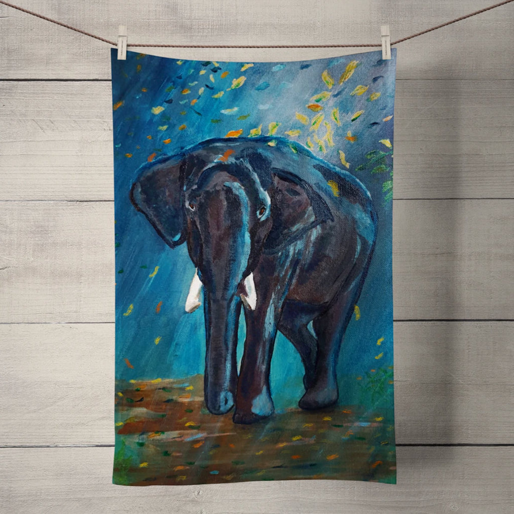 Blue Elephant XL Tea Towel