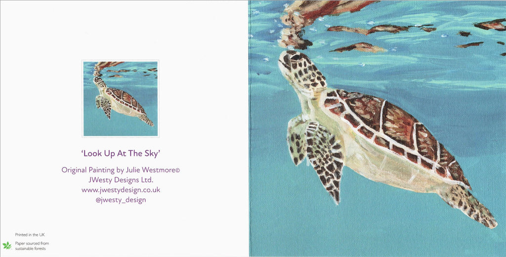 Caribbean Sea Turtle Greetings Card