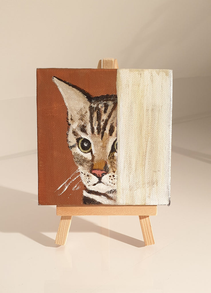 Cat at the window painting - Original Painting