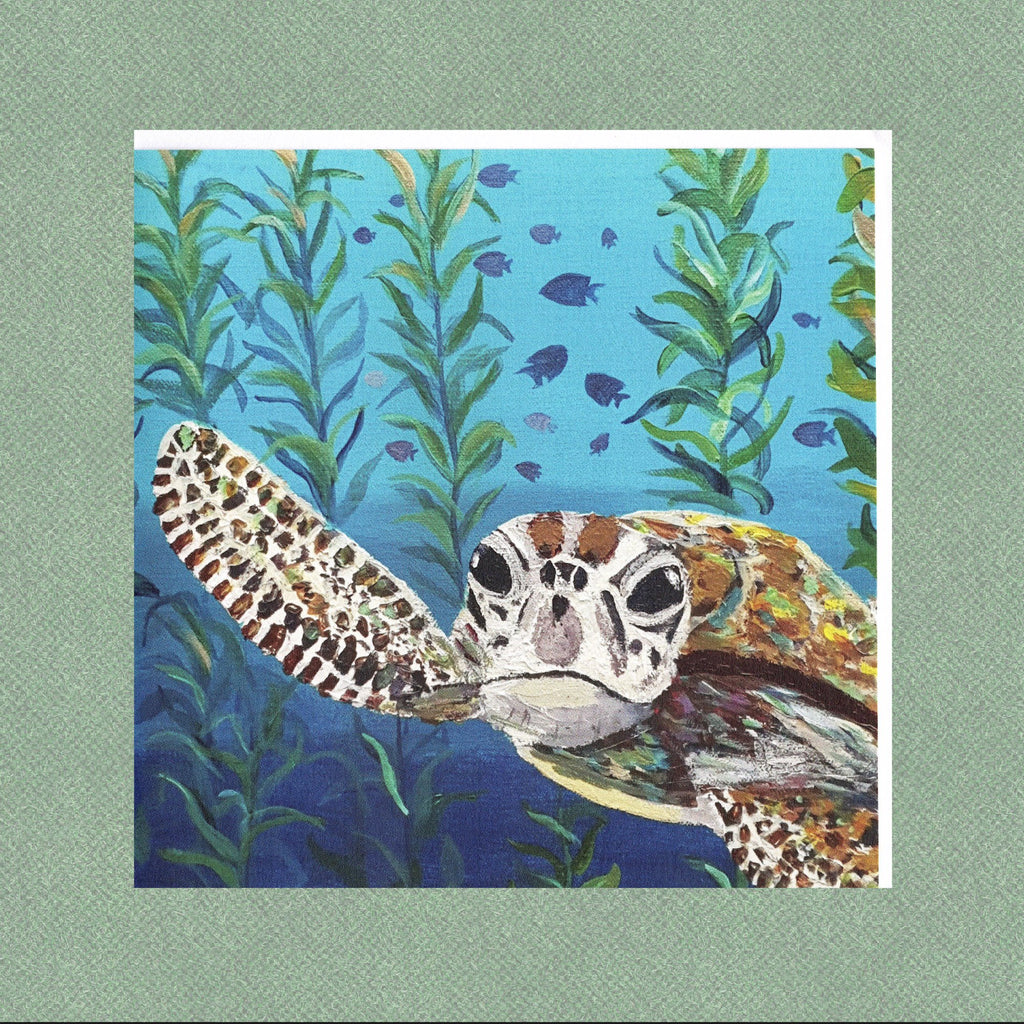 Curious Turtle Greetings Card