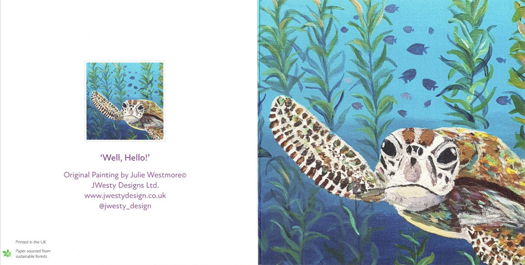 Curious Turtle Greetings Card