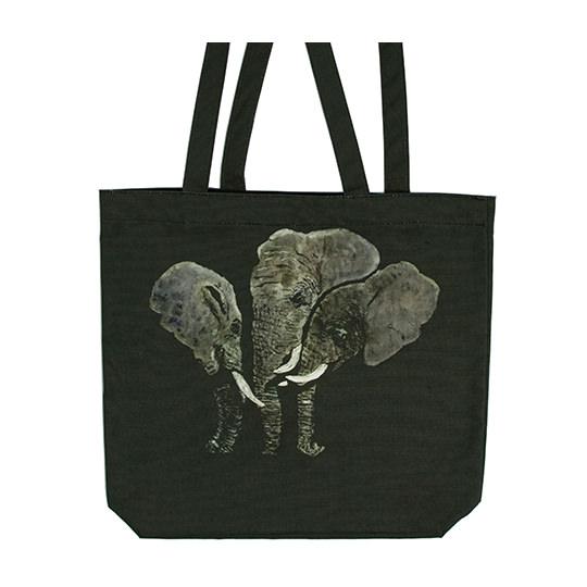 Elephants Canvas Tote