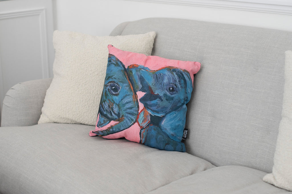 Elephnat Vegan Suede Cushion