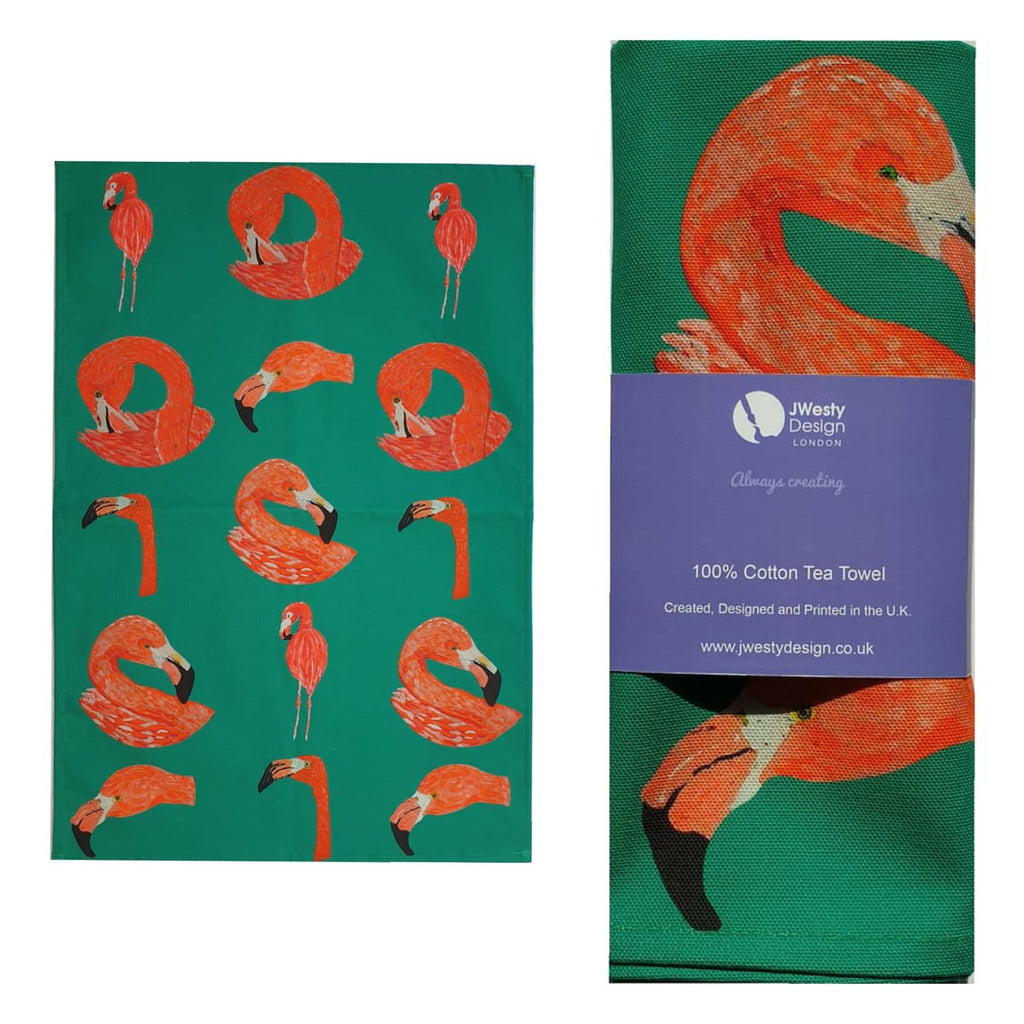 Flamingo Pattern XL Tea Towel