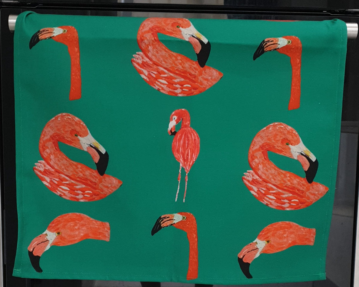 Flamingo Pattern XL Tea Towel