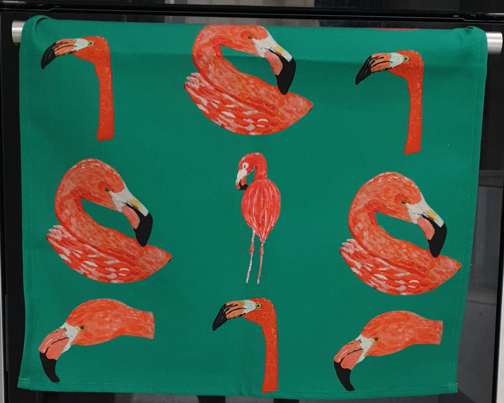 Flamingo Pattern XL Tea Towel