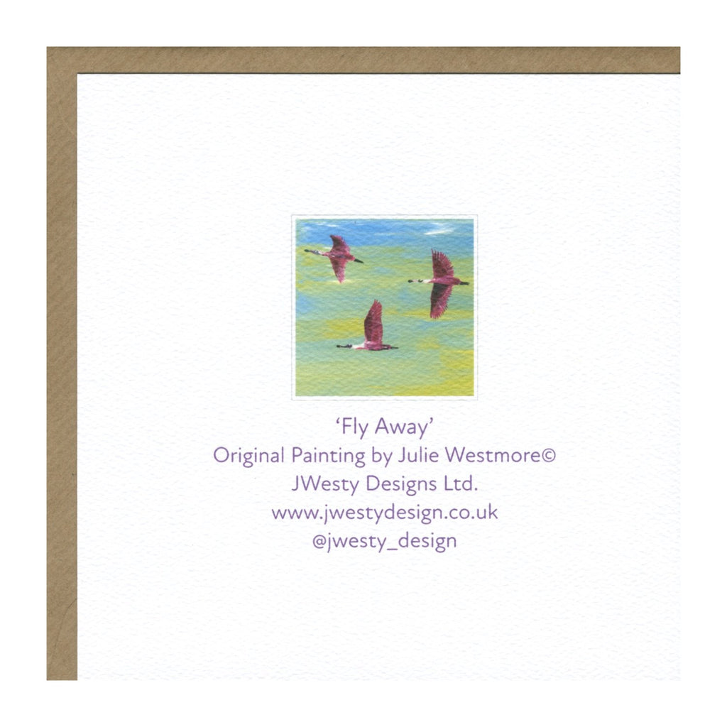 'Flying Away' Greetings Card