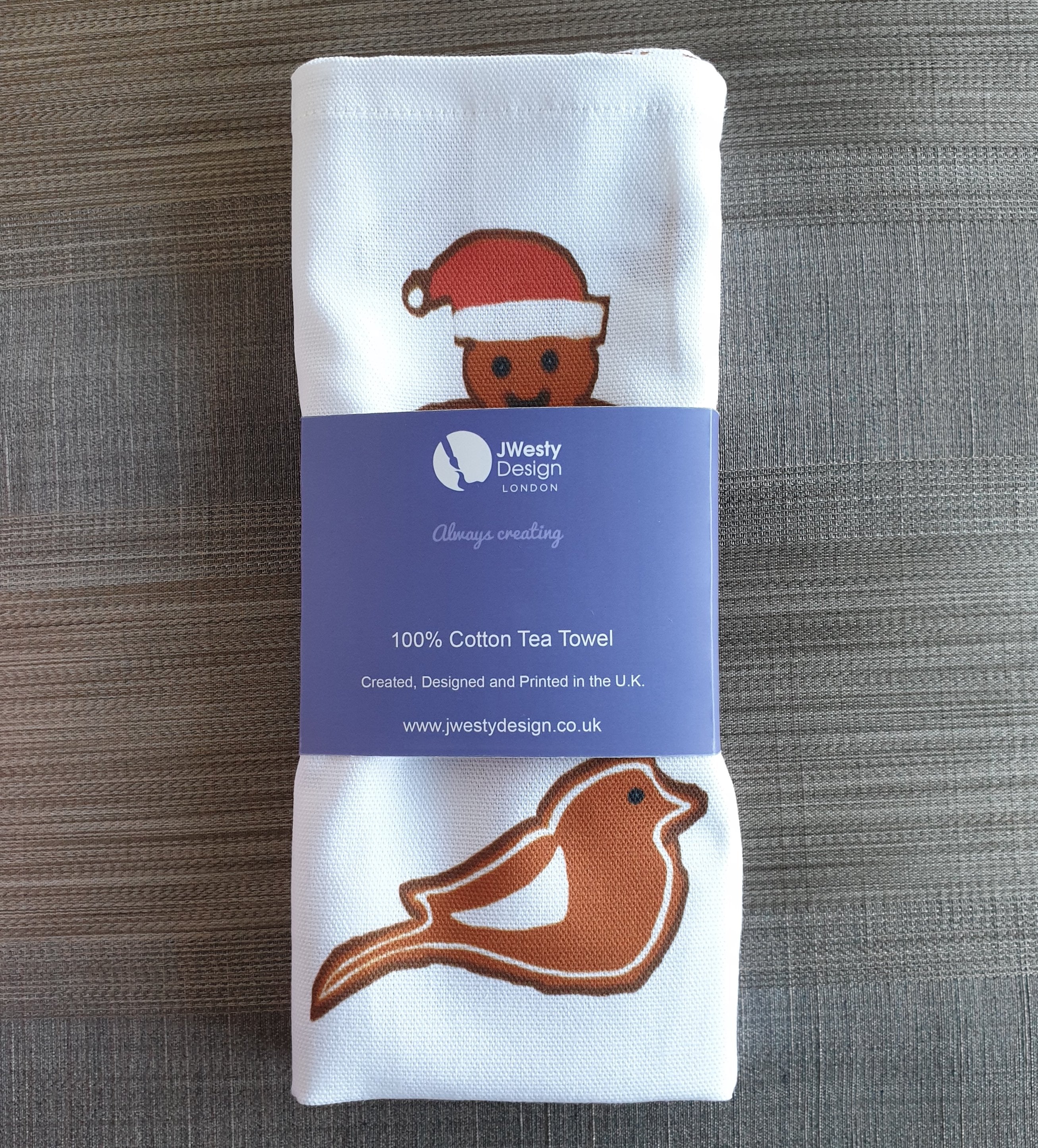 Gingerbread Christmas Tea Towel