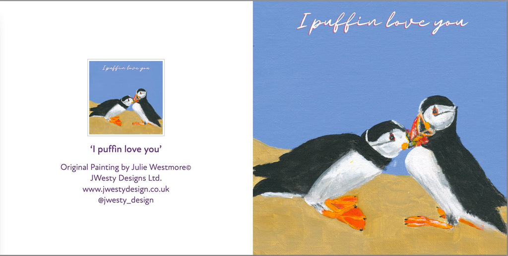 I Puffin Love You Greetings Card