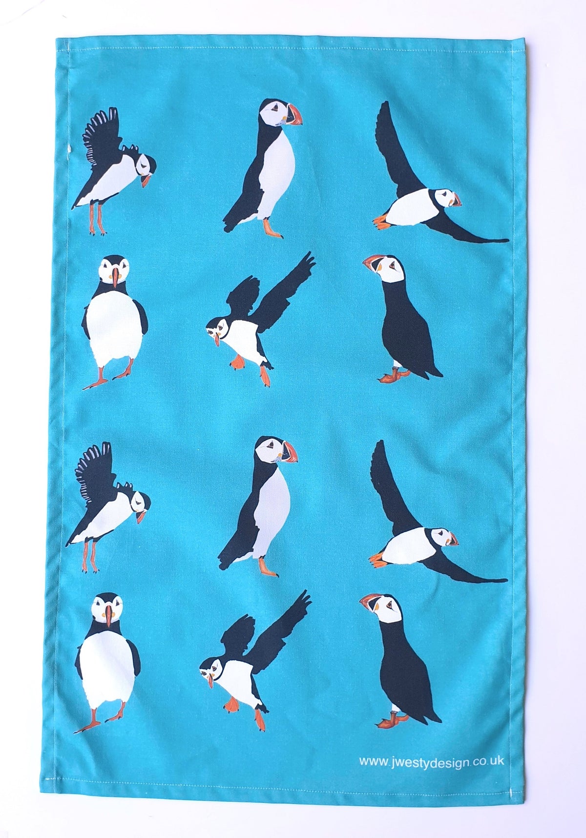 Large Puffin Tea Towel
