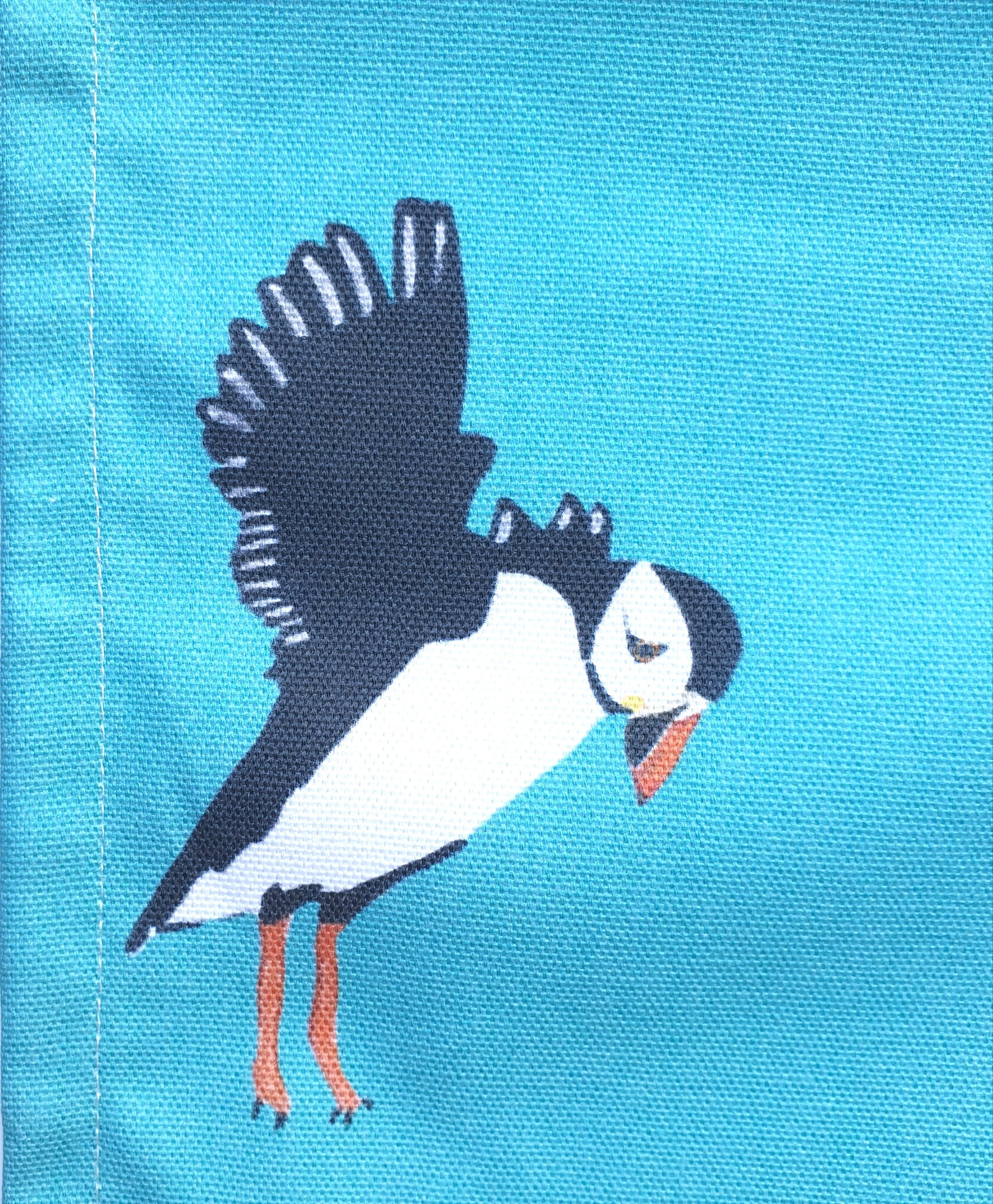 Large Puffin Tea Towel