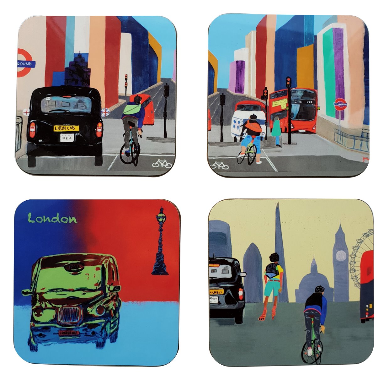 London Coaster set - 4 pack