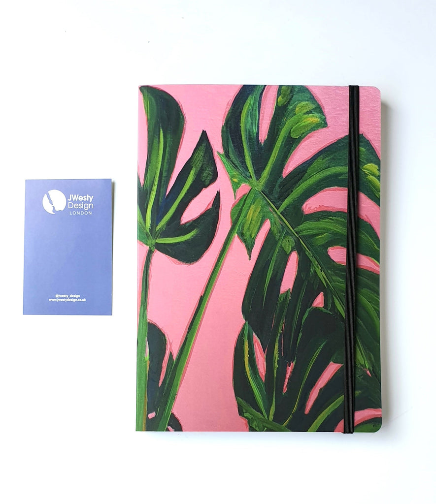 Luxury A5 Monstera Leaf Notebook
