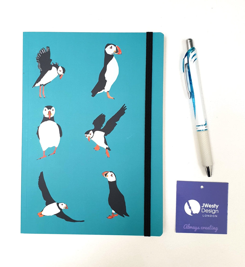 Luxury A5 Puffin Notebook