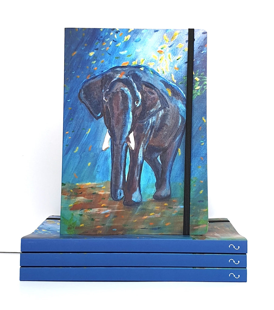 Luxury Moonlight Elephant A5 Notebook