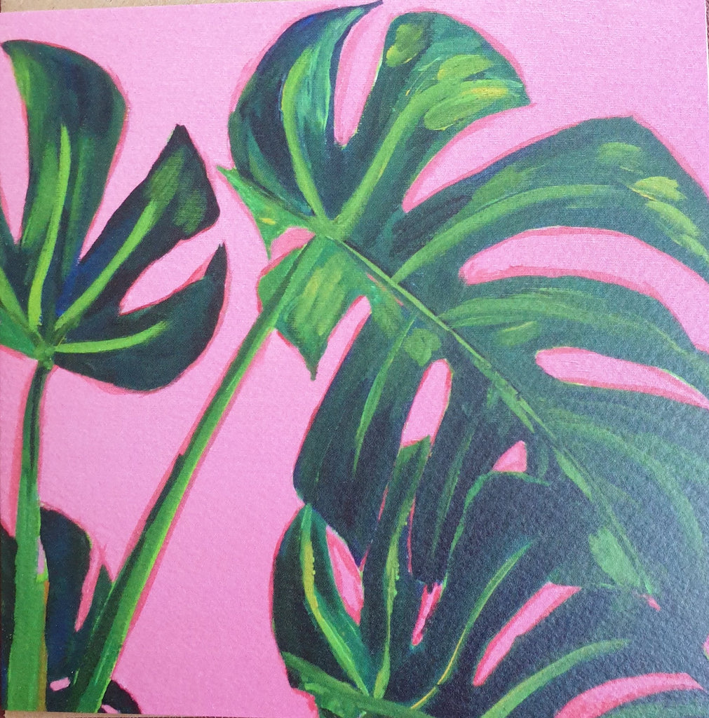 Monstera Leaf Greetings Card