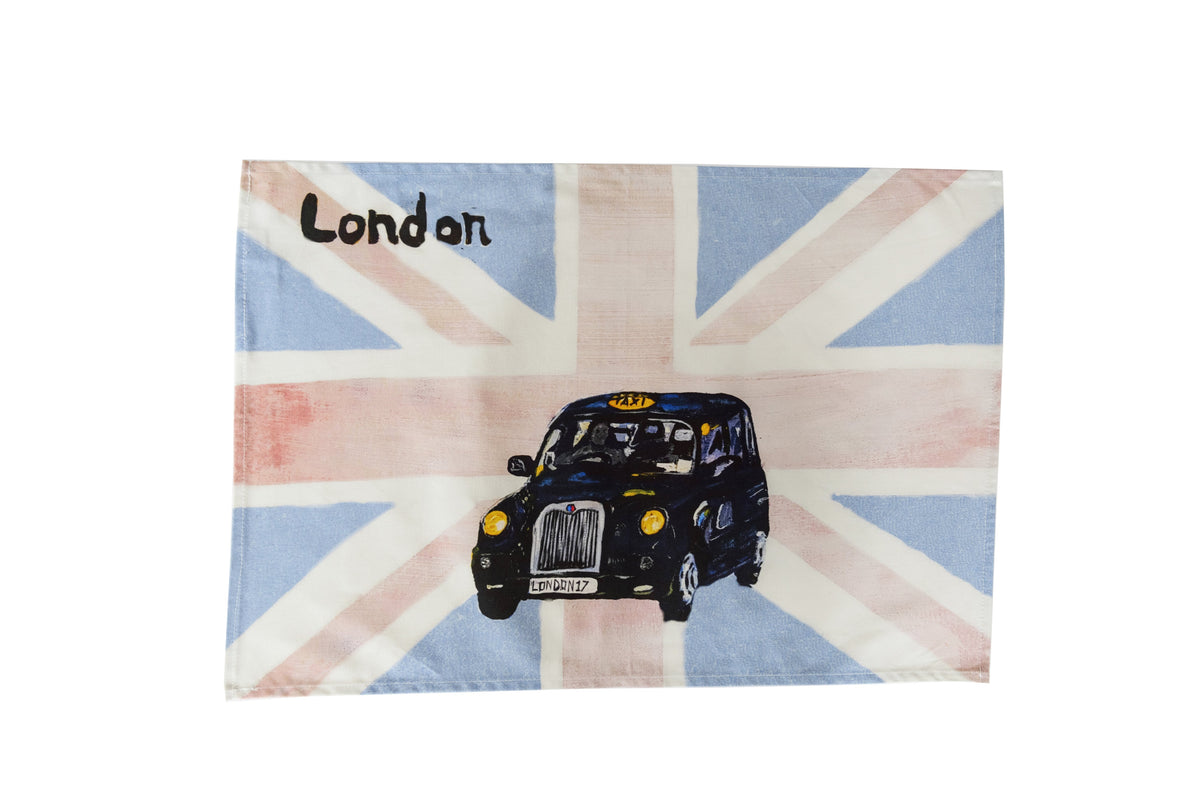 Patriotic Taxi XL Tea Towel