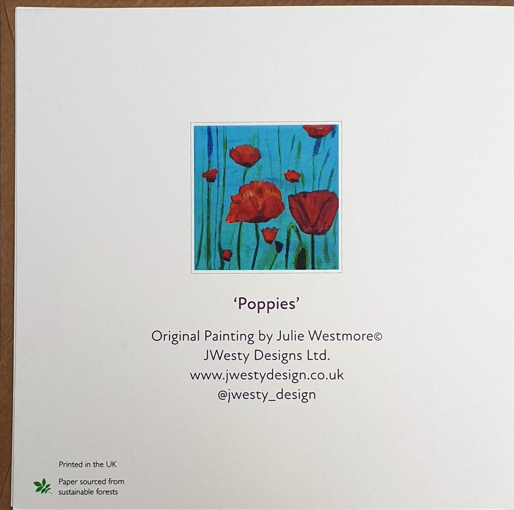 Poppies Greetings Card