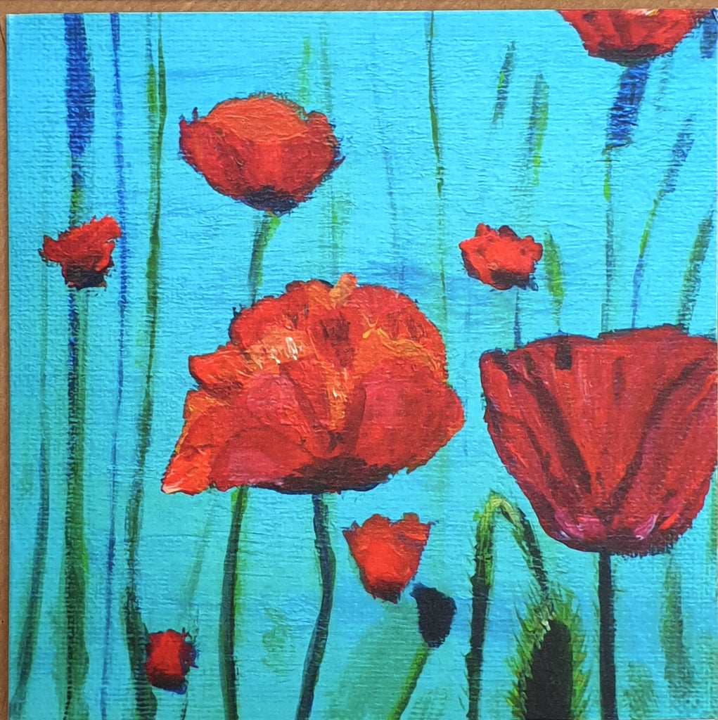 Poppies Greetings Card