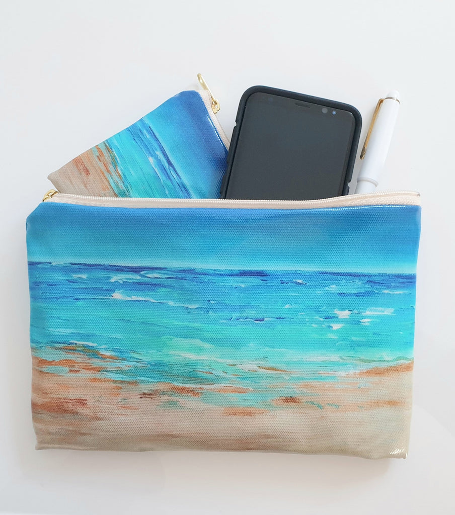 Seascape Makeup Bag| Pencil| Toiletries Case