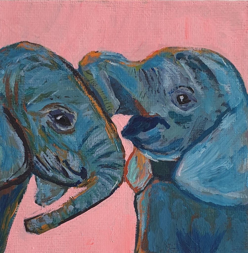 Sisters - Elephants - Original Painting