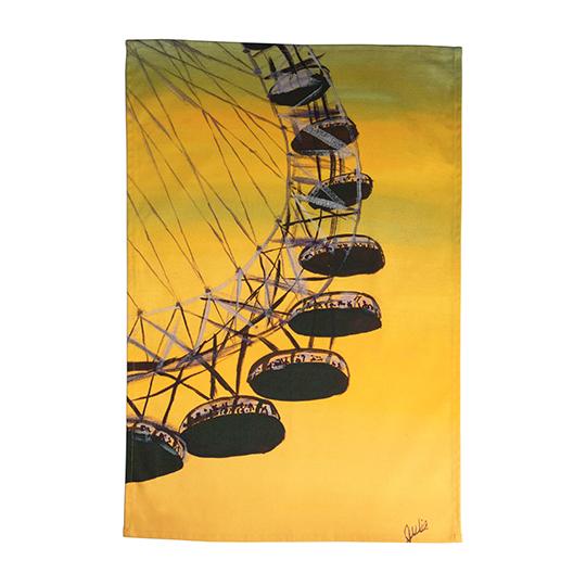 Sunset at the Eye XL Tea Towel