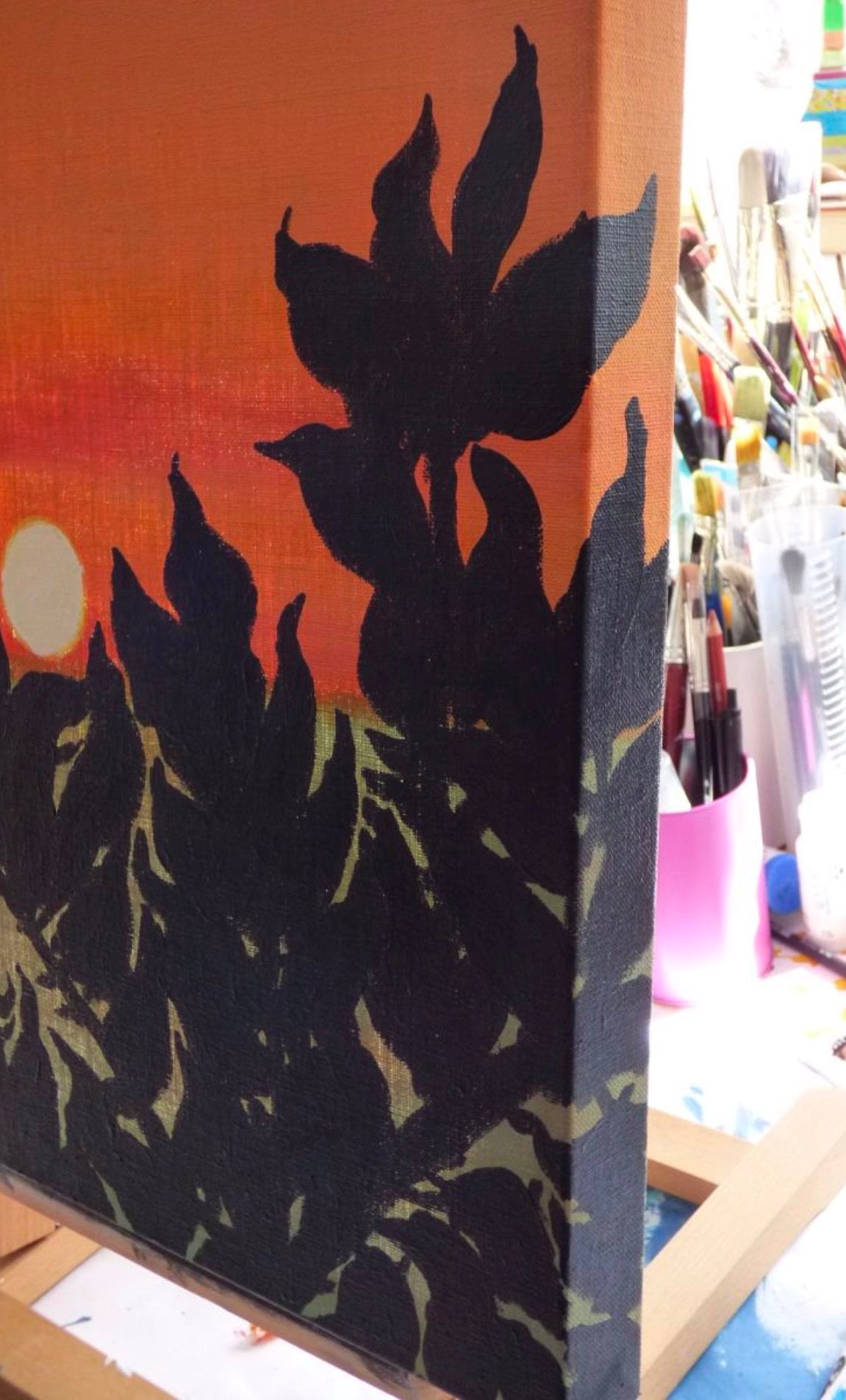 Sunset at the Orchard - Original Painting