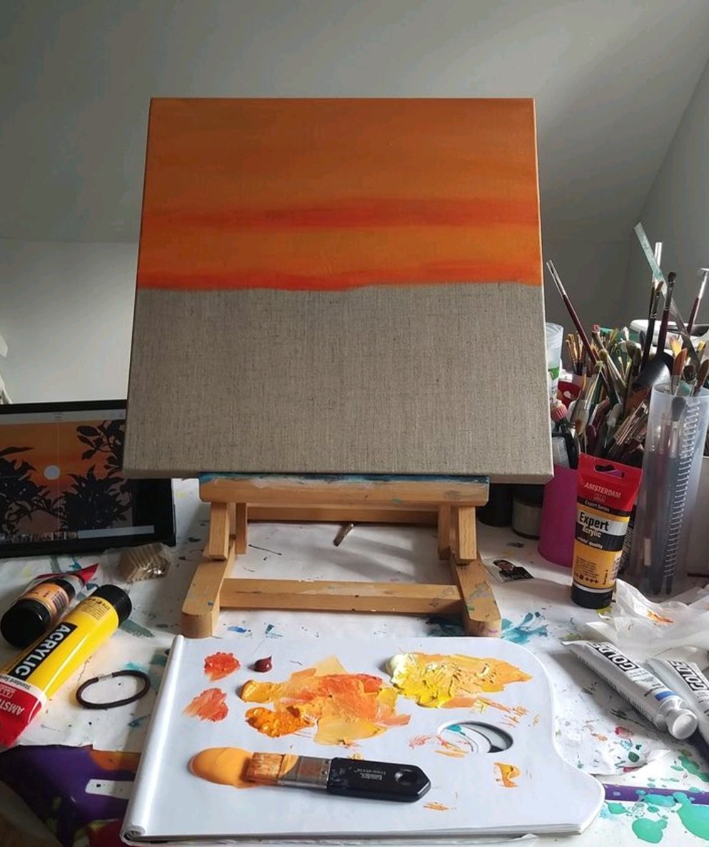 Sunset at the Orchard - Original Painting