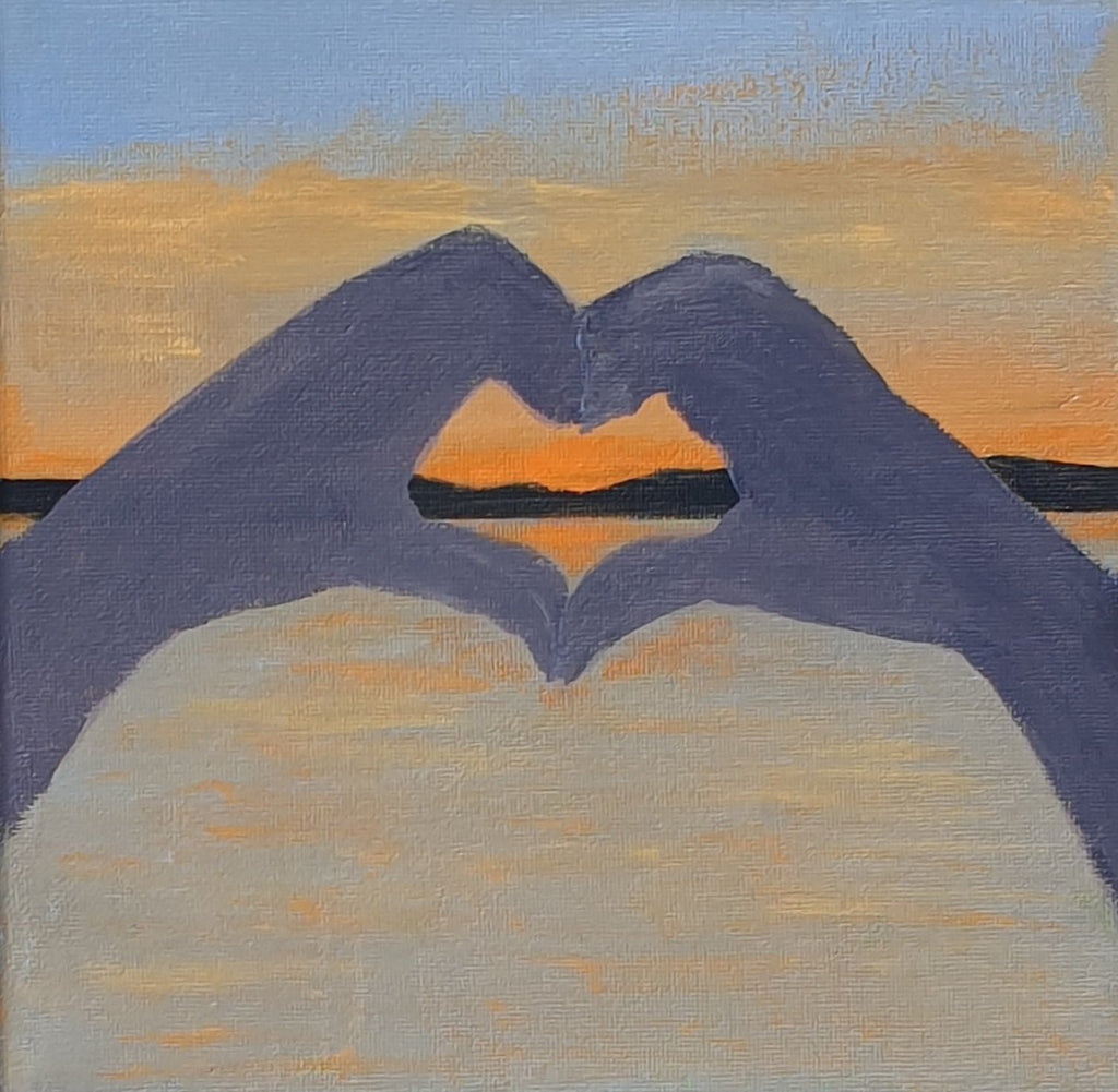 Sunset Heart - Original Painting