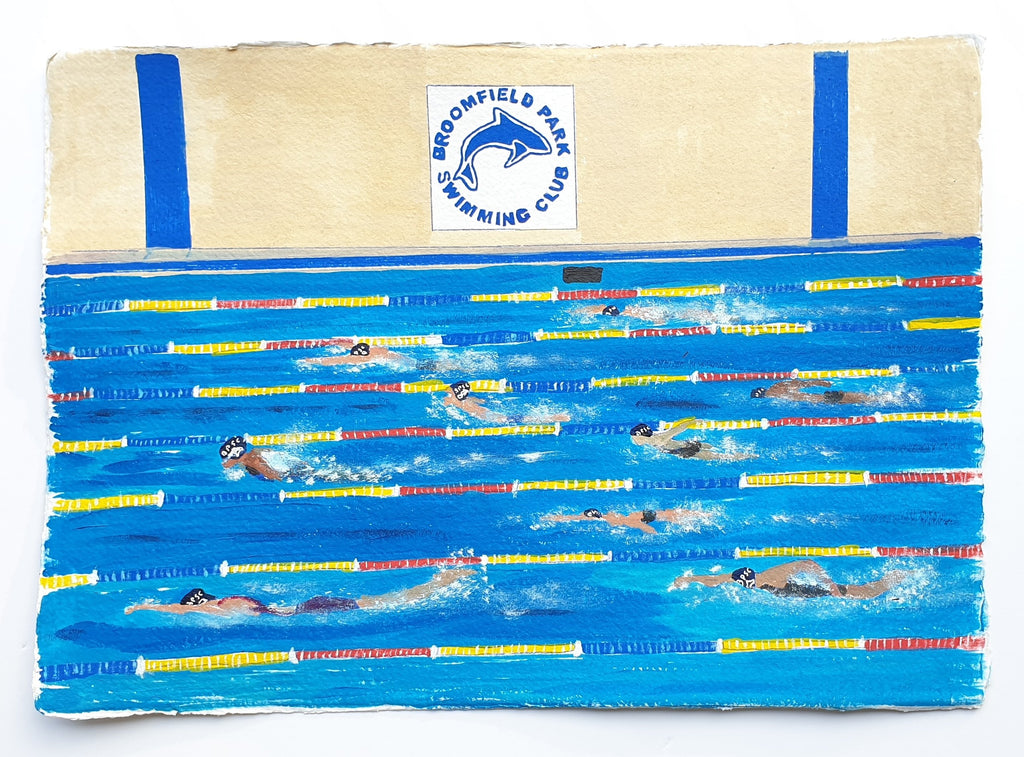 Training Day -Broomfield Park Swimming Club - Original Painting