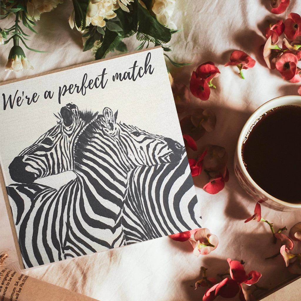 We're a perfect Match Greetings Card