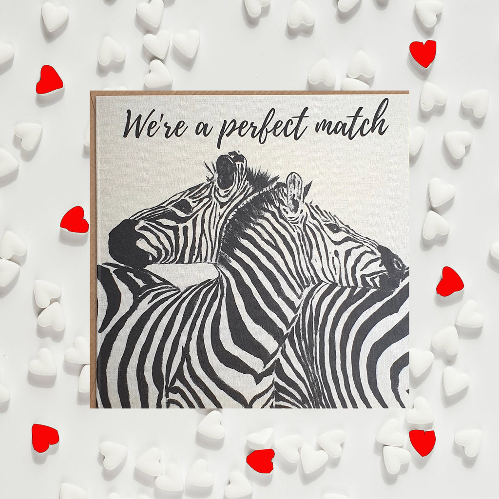 We're a perfect Match Greetings Card