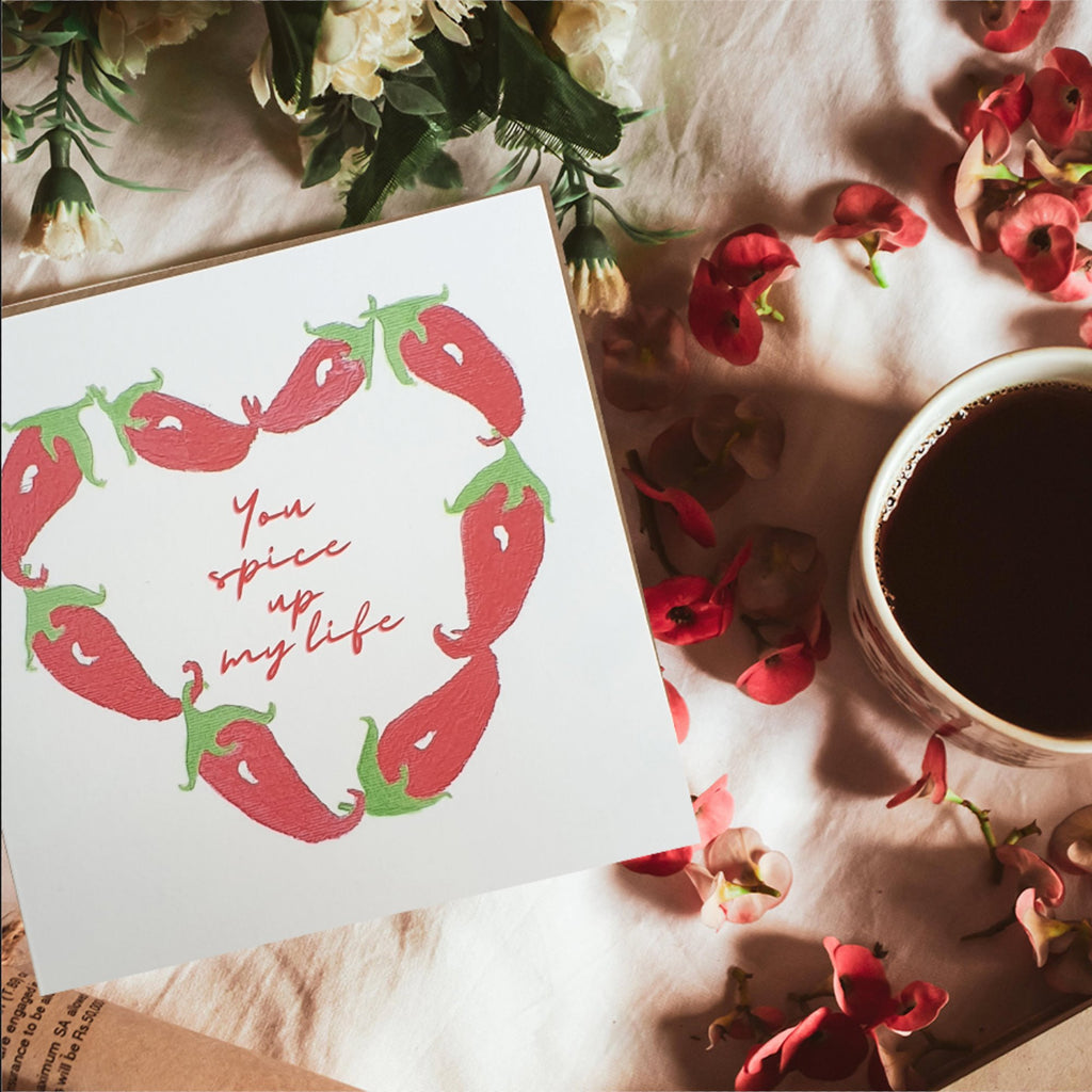 You Spice up my Life Greetings Card