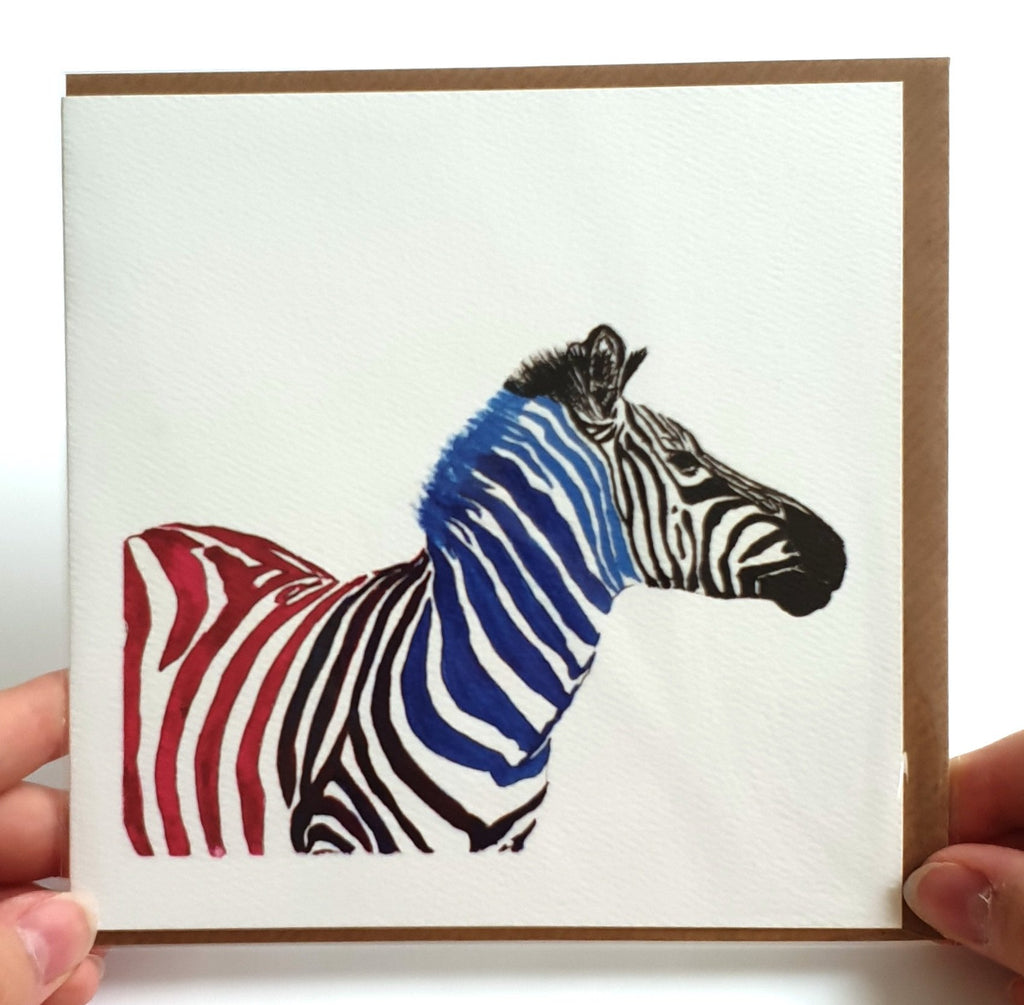 'Zebra' Greetings Card