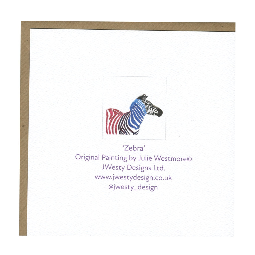 'Zebra' Greetings Card