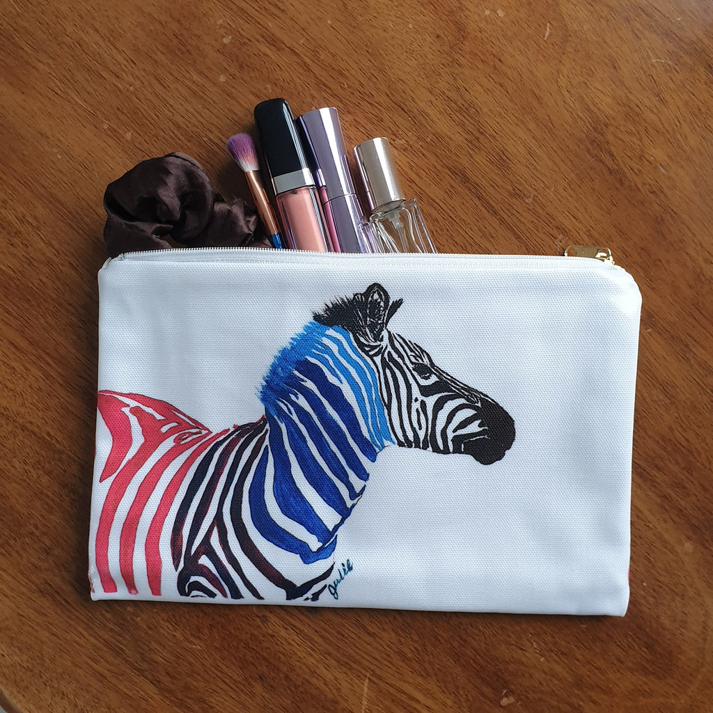 Zebra Makeup Bag/Pencil Case