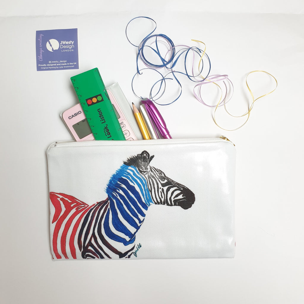 Zebra Makeup Bag/Pencil Case